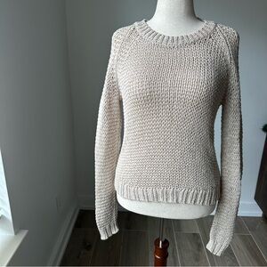 Theory Women's Beige Open Knit Sweater
